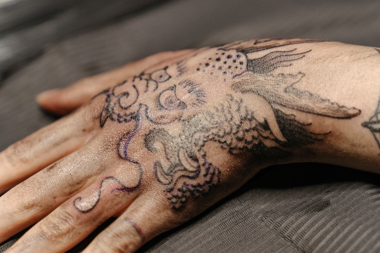 Foo Dog Tattoo on hand